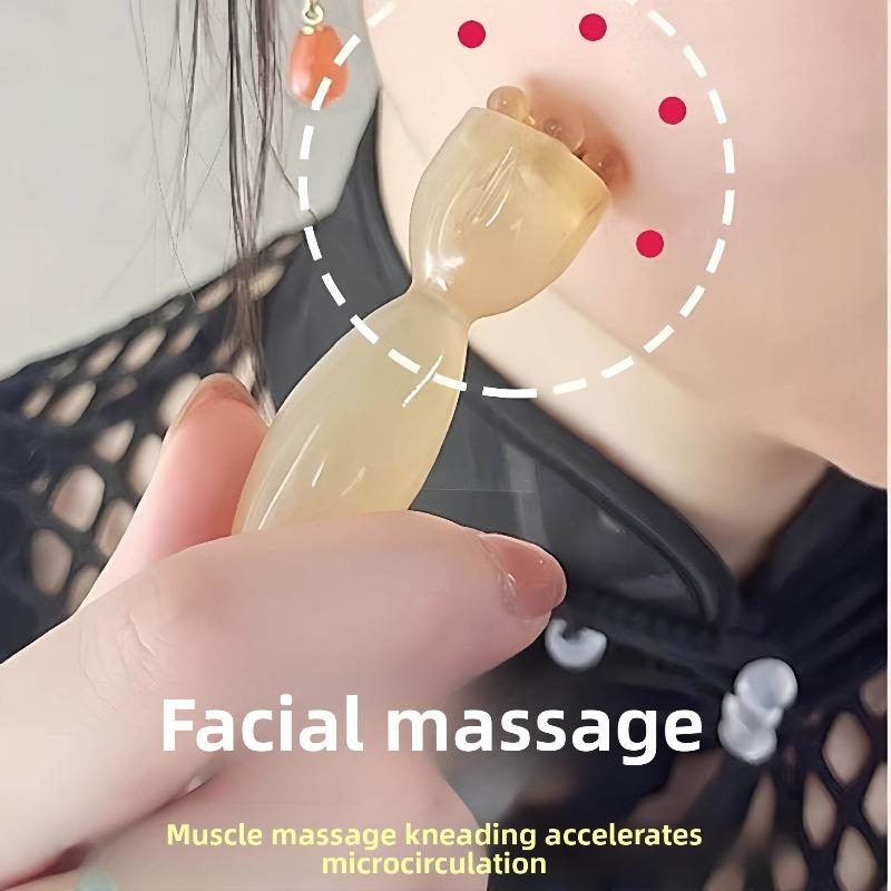 Three-pronged Tool, Goat Horn-shaped Small Lotus Seed Eye Massage Stick, Ball-shaped Acupoint Pen, Facial Beauty Stretching Rod