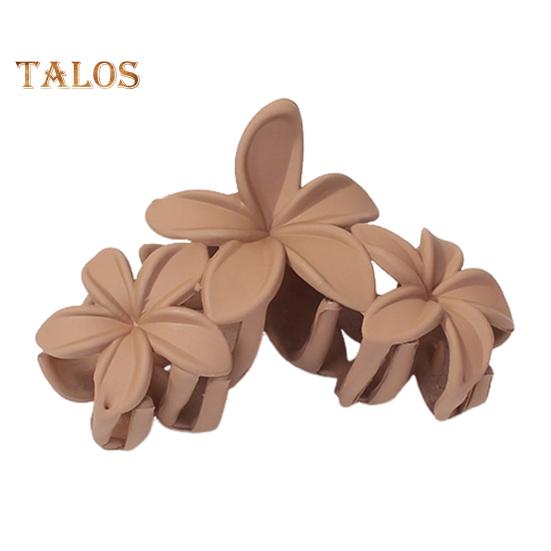 Women Plastic Hair Claw Flower Shape Candy Color Hair Clip Anti-slip Design Strong Grip Hair Claw Back Head Hair Clip Headwear