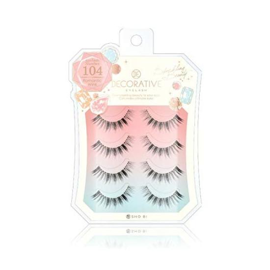 DECORATIVE EYELASH False Eyelashes for Upper Lashes No. 104 Romantic Wink