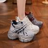 Fleece Dad Shoes Women's 2025 Autumn and Winter New Thick-soled Inner Height-increasing Women's Shoes Casual Shoes Versatile Warm High-top Shoes