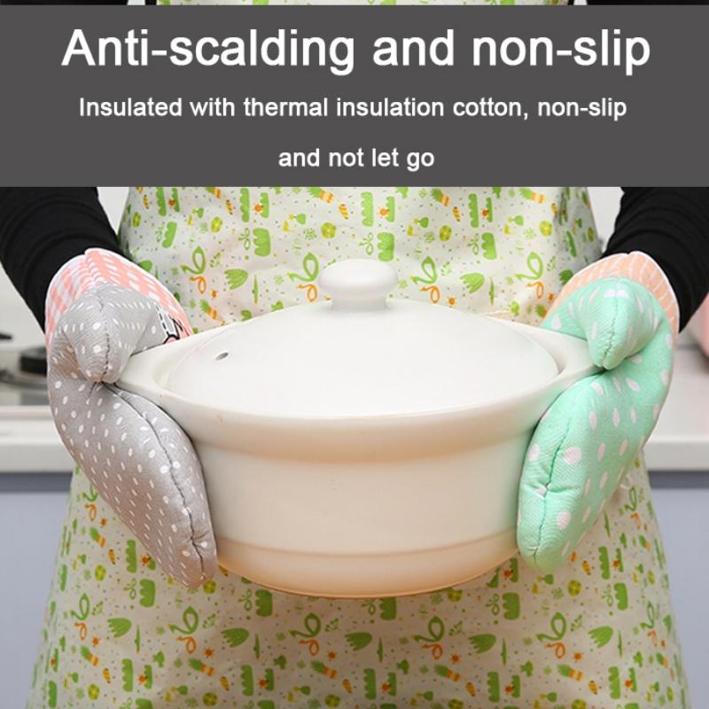 Microwave Mitts Gloves Thickened Heat-resistant Insulation Kitchen Baking Oven Gloves Anti-Scald Gloves Kitchen Accessories 1PC