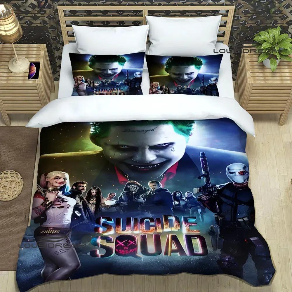 3D Retro H-Harley-Q-Quinn Printed Bedding Sets Exquisite Bed Supplies Set Duvet Cover Bed Comforter Set Bedding Birthday Gift