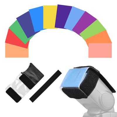 12 stücke Universal Kamera Flash Gele Beleuchtung Filter Farbe Korrektur Filter Kit für Speedlight Einfach
