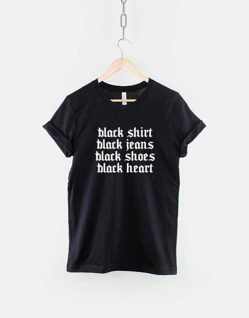 Gothic Dark Heart Shirt, Black Alternative Graphic Tee, Emo Aesthetic Gift