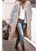 Slim Fit Double Sided Hooded Cotton Cardigan Jacket Long Sleeve Solid Color Coat