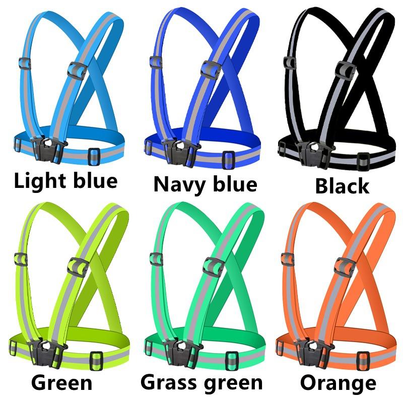 

Безопасность, видимость, регулируемый светоотражающий жилет, куртка с ремешком для снаряжения, куртка для бегунов, офицер-уборщик чёрный