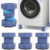 4PCS Multi Functional Appliance Protection Base Adjustable Height System Shock Absorption Mats for Home Machine Maintenance Stability
