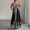 European and American Homologous Summer New Fashion Positioning Printed Pattern Sexy Suspender Dress