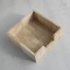 Travertine Luncheon Napkin Holder for Table, Cocktail Napkin Tray for Restaurant/Kitchen