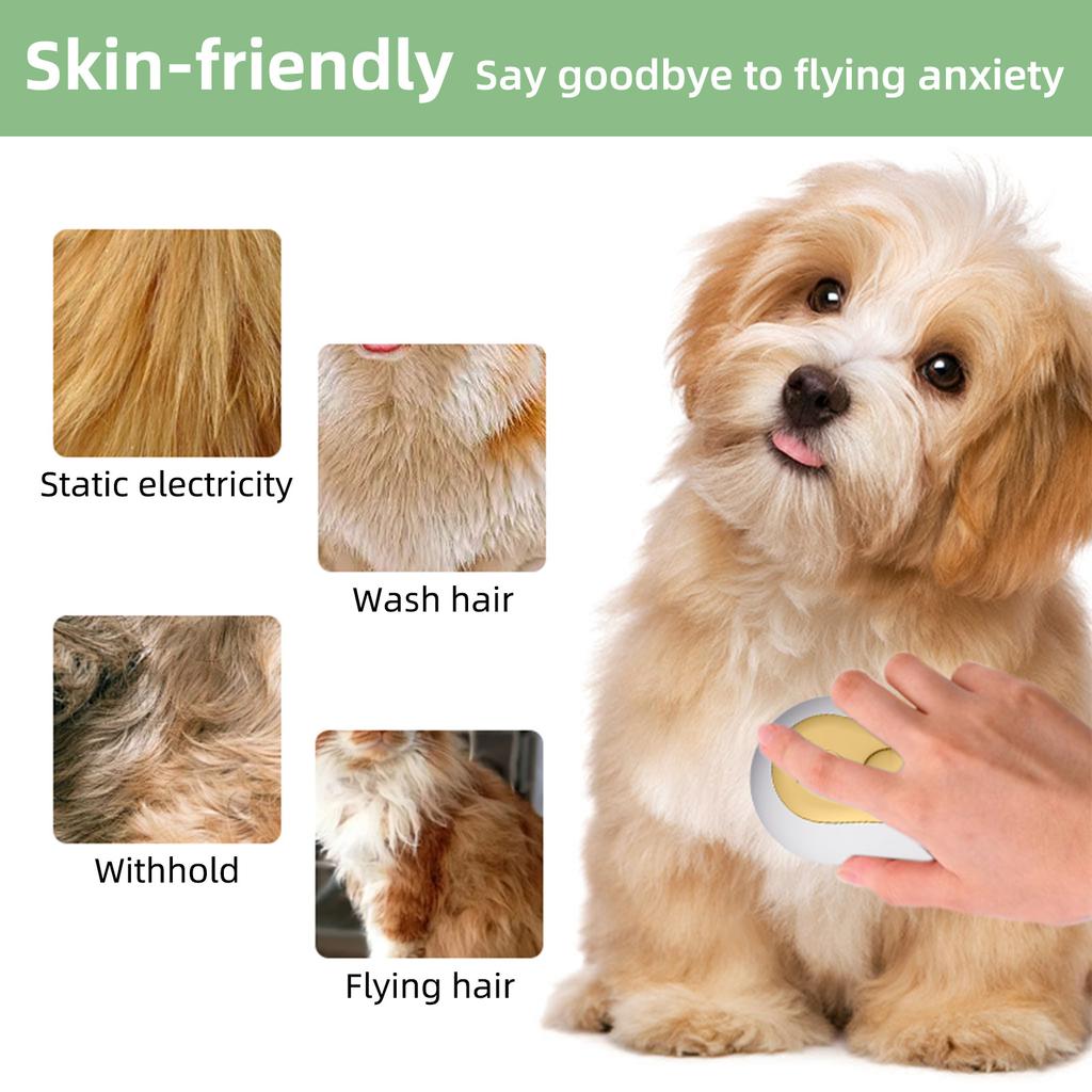 3 in 1 Electric Cat Spray Comb USB Smart Silent Cat Dog Steam Brush Grooming Tool Antistatic Massage Pet Comb With Water Tank