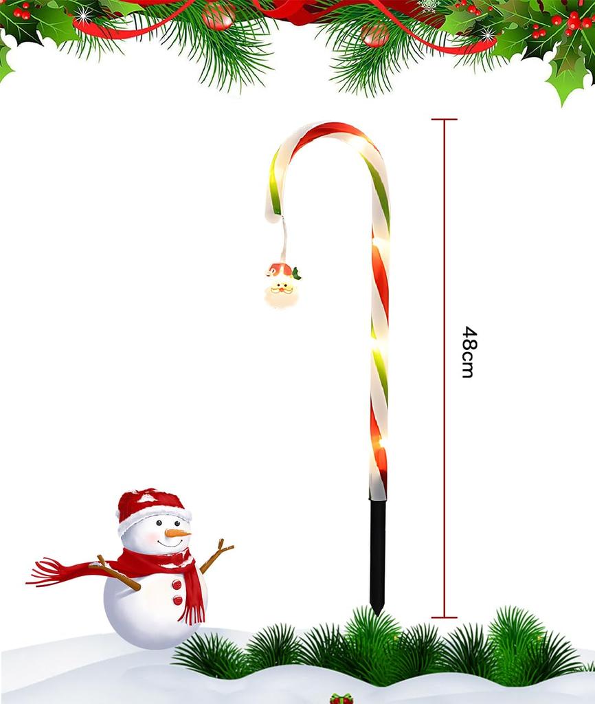 QuiExact Outdoor Solar Light Set for Christmas Waterproof Solar Christmas Lights with Automatic Stylish Santa Lights for and Lawns 8-Piece