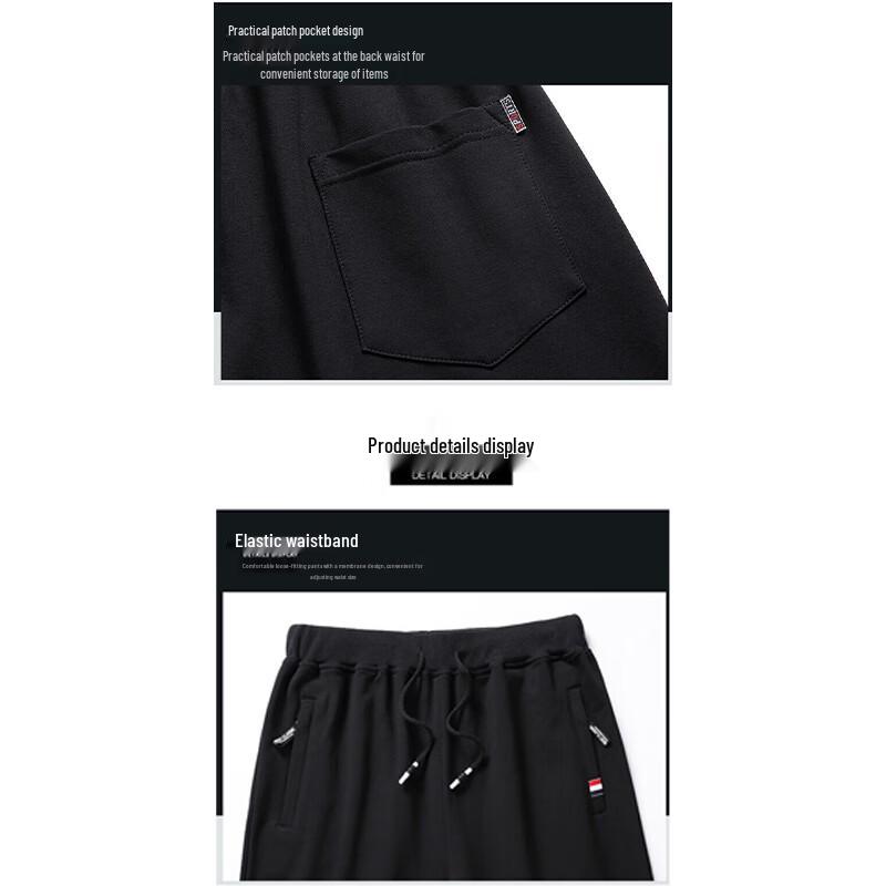 ROMON Men's Spring Autumn Casual Straight-Leg Pants