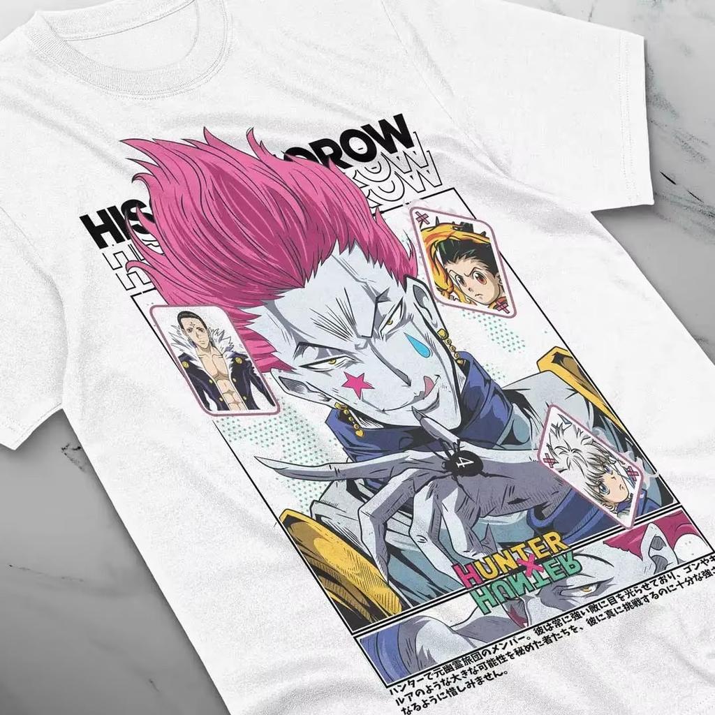 Hisoka Shirt Hunter X Hunter Unisexga Strip HXH Anime Unisex Tshirt TShirt Tee 2026 New Cotton Summer Unisex Tshirt