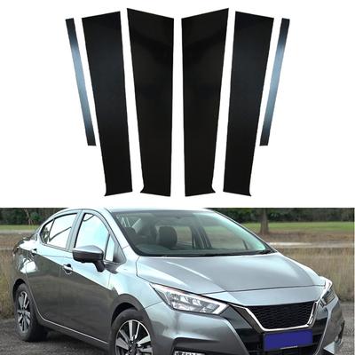 Car Pillar Posts Door Window Trim Cover Decorative Sticker Exterior Parts for Nissan Almera Versa Sunny 2020-2023