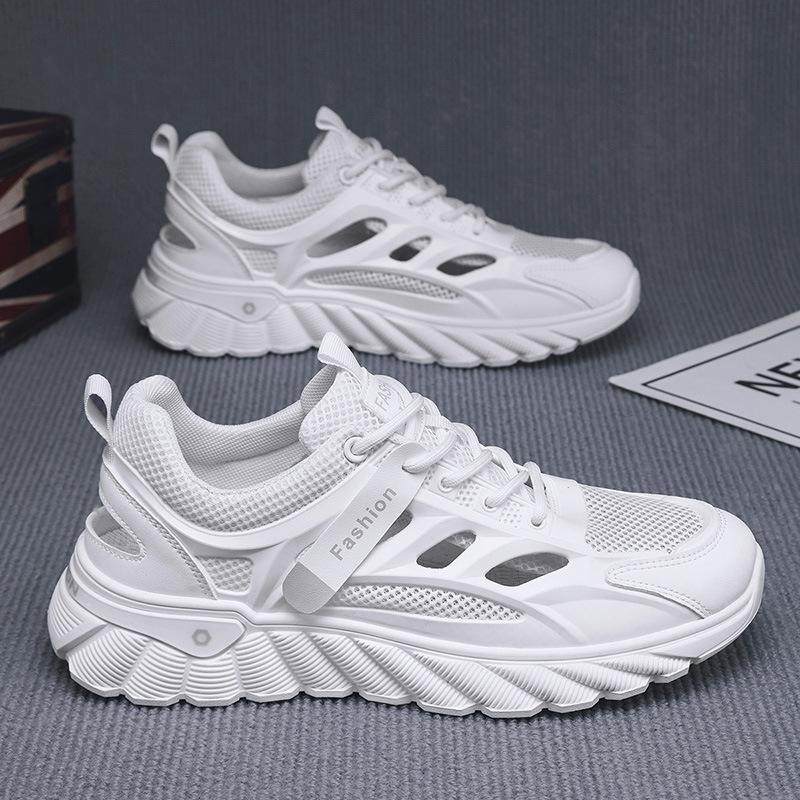 Men's Shoes 2025 Summer New Men's Breathable Casual Hollow Thin Shoes Non-slip and Wear-resistant Sports Thick-soled Forrest Gump Shoes