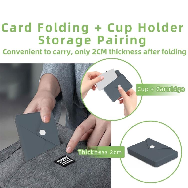 Smooth Modifiable Silicones Drinking Container with Storage Holder Temperature Resistant For Outdoor Adventurers