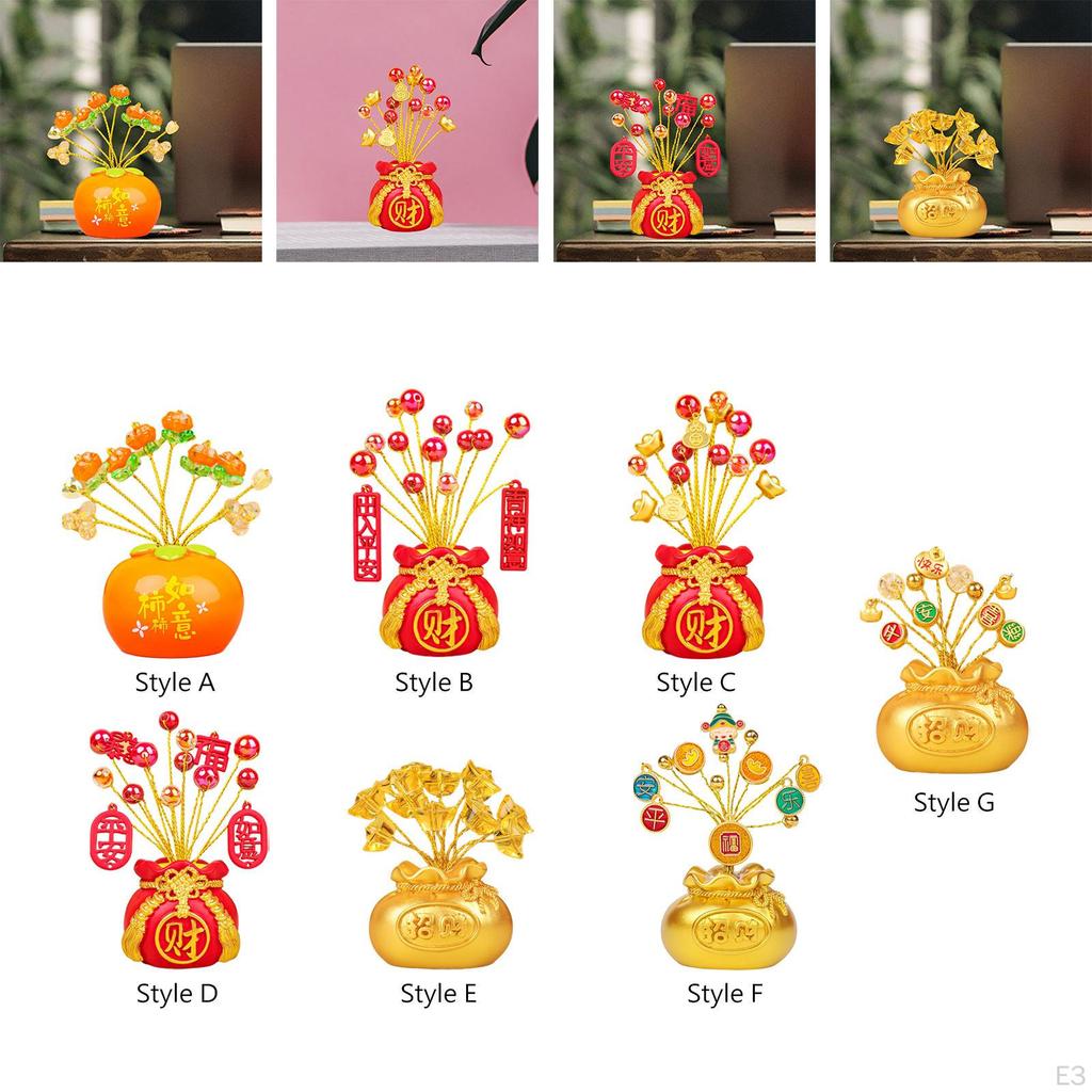 Chinese Fortune Statue Desktop Ornament Art Craft Car Dashboard Decoration for Centerpiece Shelf