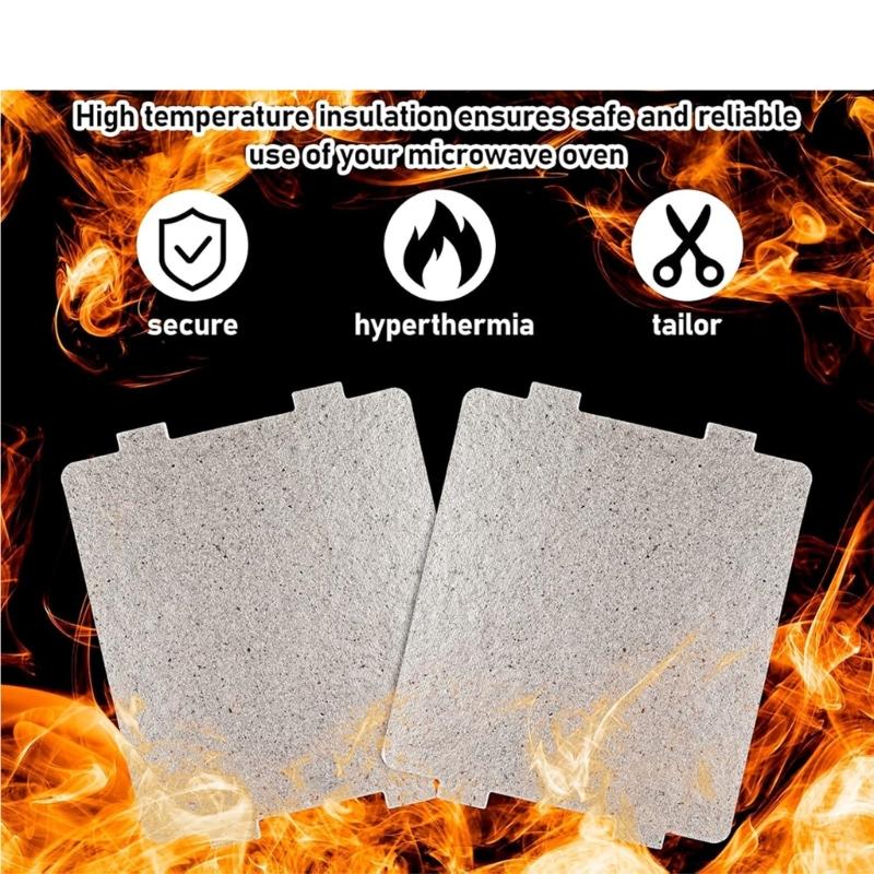 Set of 6 Premium Mica Insulation Plates Cuttable Muscovite Sheet Suitable for Microwave Ovens with 800℃ Heat Resistance
