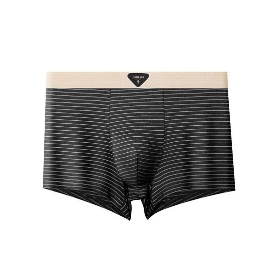 Męska Bielizna Bokserki Średnio Stan Elastyczny Pas Przewężenie U Kształt Krótkie Majtki Paski Nadruk Bielizna Codziennego Użytku Bielizna Nocna