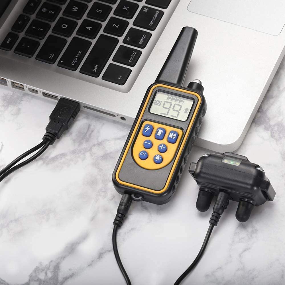 800m Dog Training Collar with Remote – Recyclable Anti-Bark Electronic Collar & Nylon Rope