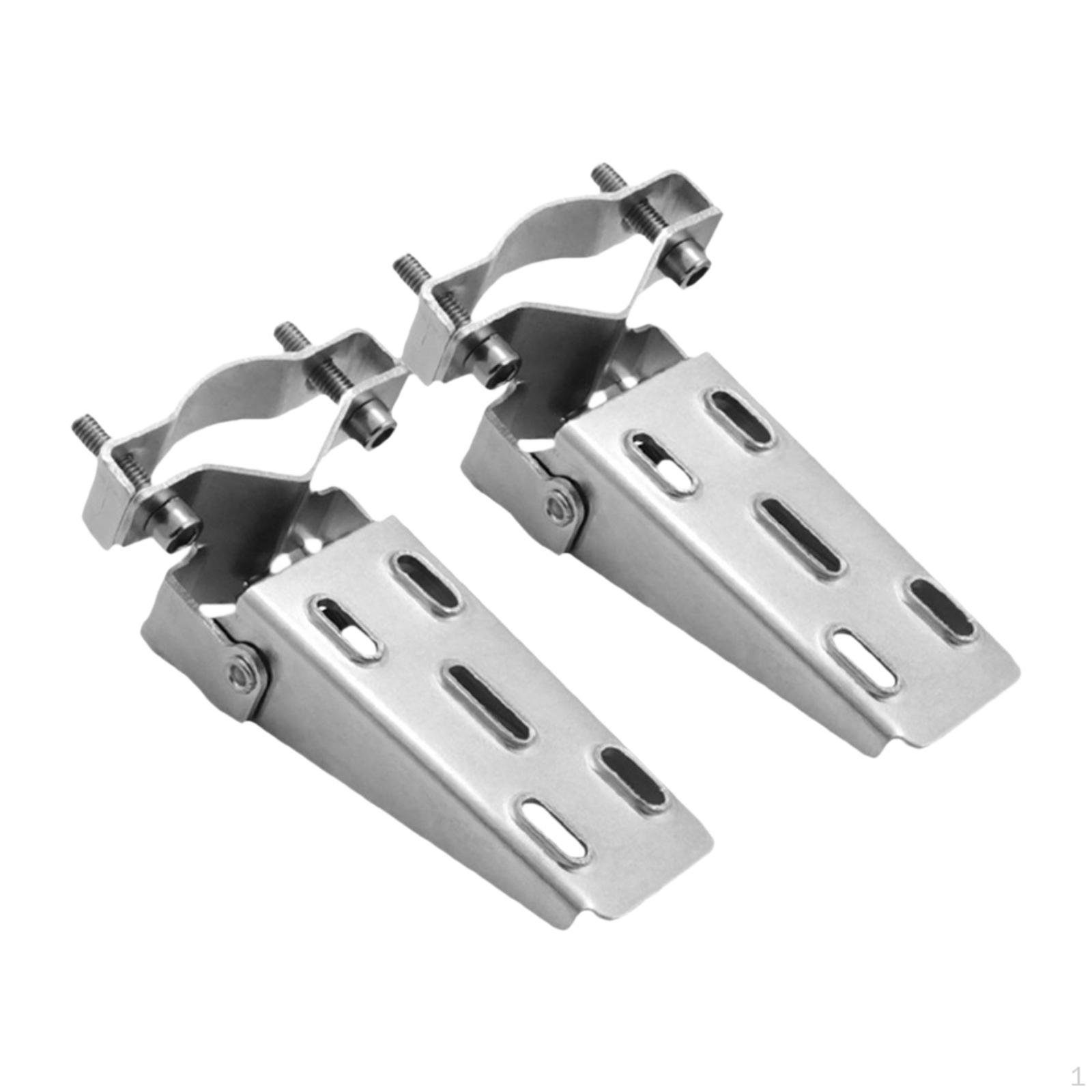 

2 Pieces E Bike Rear Pedals Anti Slip Folding Sturdy Replacement Metal Lightweight Accessory Footpeg серебряный