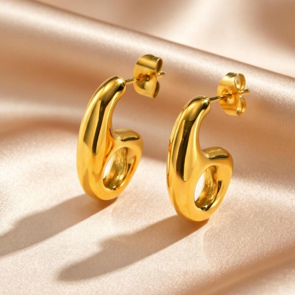 Classic Dangle Earrings for Women Trendy Stainless Steel Gold Plated Earrings Waterproof Dainty Jewelry Gift