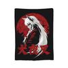 Fox Samurai Japanese Anime Coral Fleece Plush Throw Blanket Inuyashas Blanket for Bed Couch Ultra-Soft Quilt,