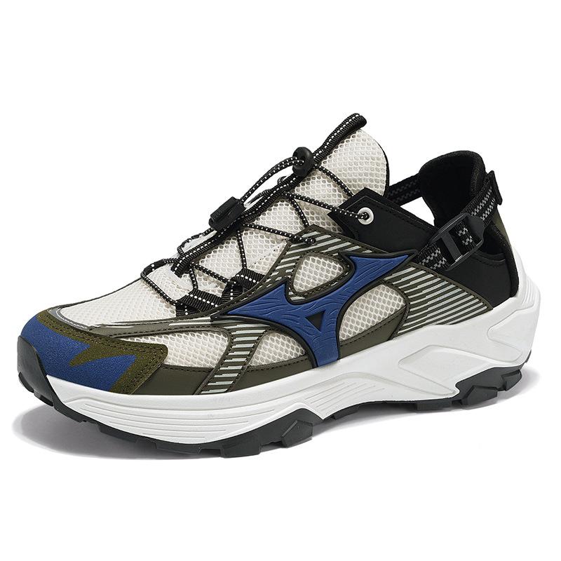 Fashion Men's Black Breathable Hiking Shoes Durable Trail Casual Sneakers Comfortable Versatile Athletic Footwear for Mountain Daily Use