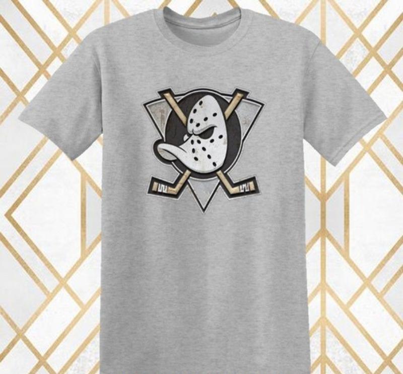New SpringSummer Arrivals TSHIRT Mighty Ducks NHL Hockey Team Logo Cool Gift Retro T Shirt