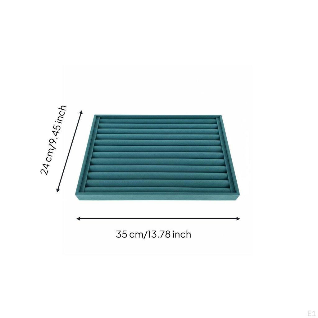 Jewelry Display Tray Rings Earrings Organizer Easy to Organize for Showcase, Shop Counter