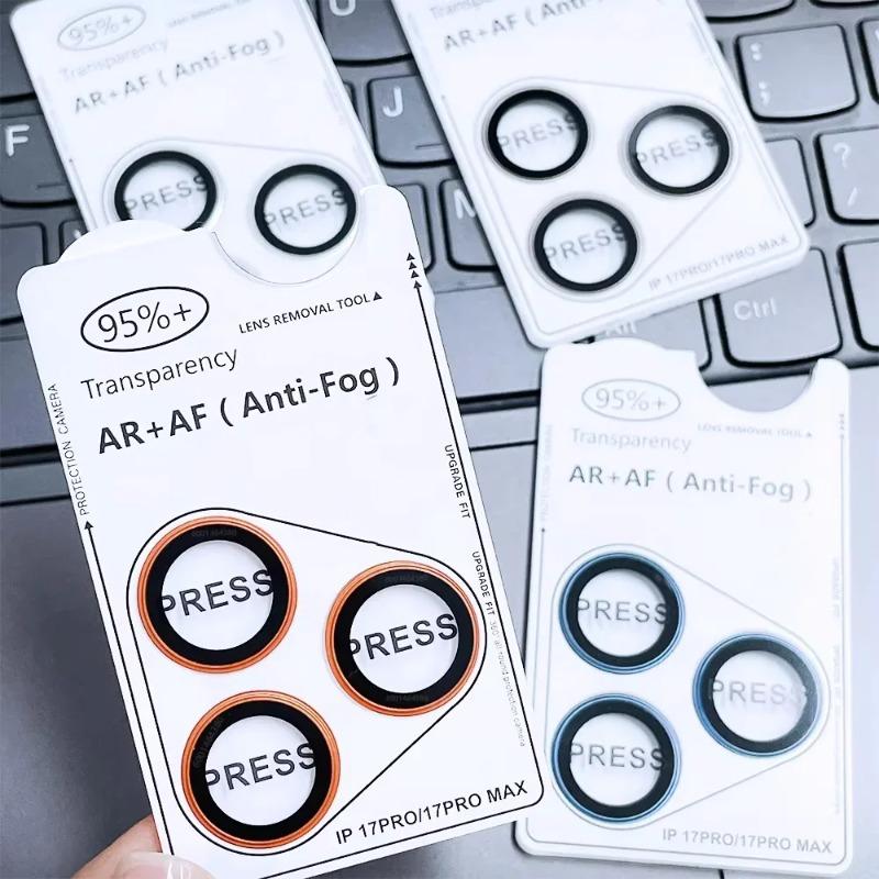 1Set Ultra HD Colorful Anti-Fog Glass Camera Protector Film For IPhone 17 Air Pro Max Anti-scratch Lens Cover Phone Accessories