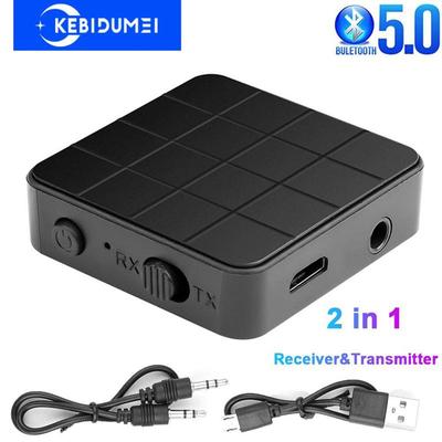 2 In 1 Bluetooth 5.0 Adapter Wireless Audio Receiver Transmitter with 3.5MM Jack AUX for PC Car Speaker