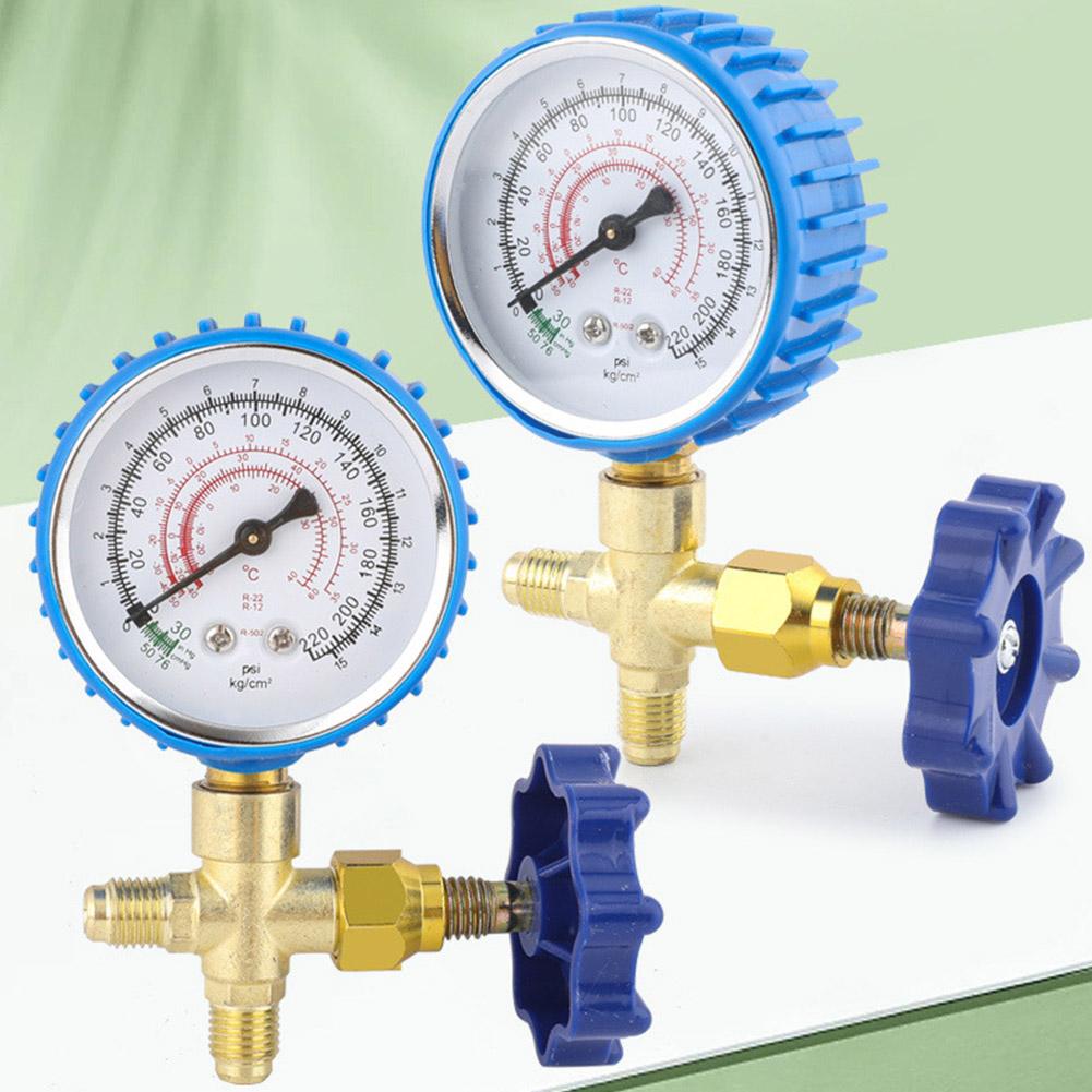Pressure Gauge Suitable For R22 And R134a Air Conditioner Refrigerant Charging Valve Automobile Fluoride Meter Valve Refrigerant