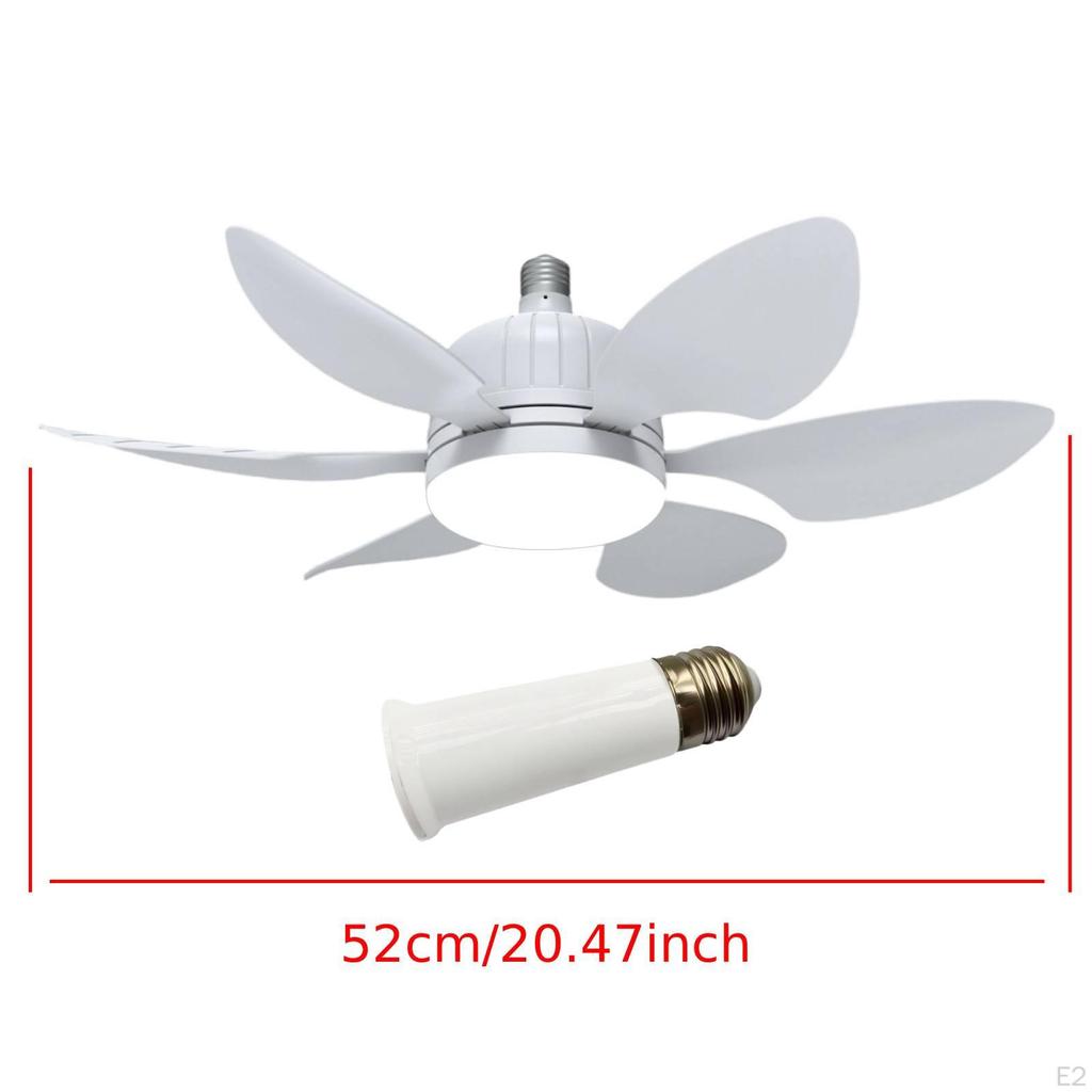 Ceiling Fan Light Noiseless Lamp for Home Use Indoor Dining Room White