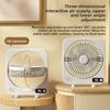Ventilador de escritorio portátil recargable con pantalla digital para oficina y hogar