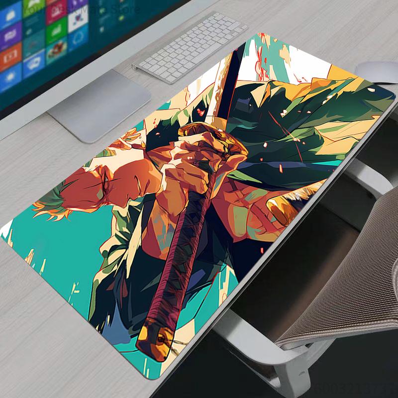 Mouse Pads Anime Gaming Accessories Large Mousepad One Piece Zoro Carpet Gamer PC Computer Keyboard Desk Mat Mausepad