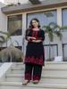 Black Embroidered Kurta Set for Women Ethnic Suit with Dupatta Party Wear