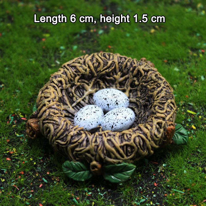 Simulation Birds And Birds' Nests Ornament Resin Faux Gardening Bonsai Decoration Accessories Figurines & Miniatures FU