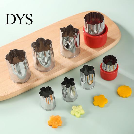 Dessert Mold 8Pcs/Set Cookie Cutter Heat-resistant Non-stick Anti-Deform Quick Demoulding Cake Embossing Die DIY Flower Animal Biscuit Kitchen Tool