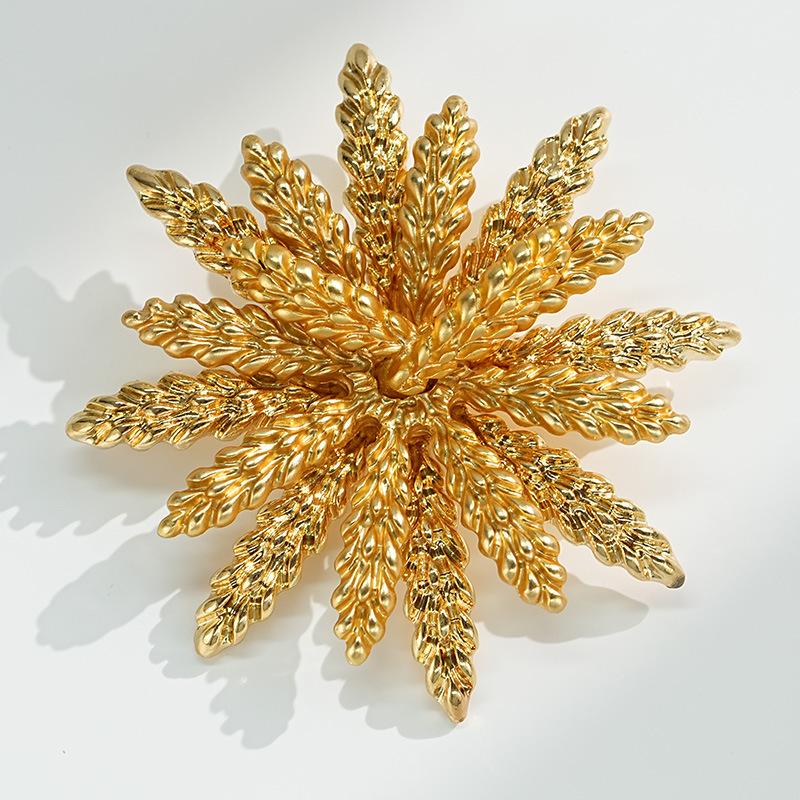 

Vintage Matte Gold Multi-layer Wheat Ear Brooch, Retro High-end Sense, Coat Accessory, Women s Corsage