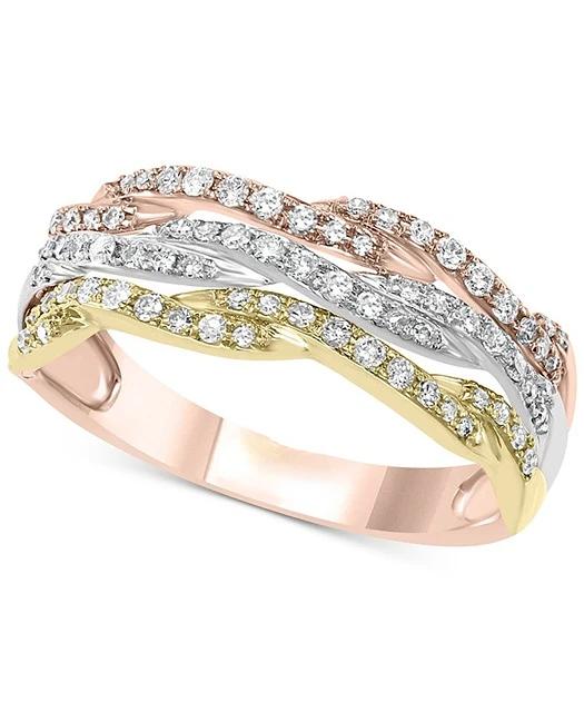 

Hot Sale New Product Fashion Rose Gold White Round Zirconia Female Ring For Women Party Accessories Size 6-11 11