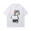 Trendy Brand Printed Short-Sleeved T-Shirt For Men And Women Loose Summer Casual Couple Oversize High Street Half-Sleeved T-Shirt