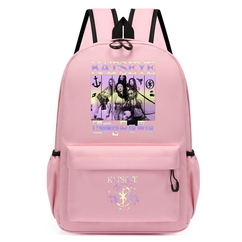 1219 Kids Unisex Korea Singer Group KATSEYE Printed Backpack Student School Waterproof Small Bag