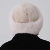 Real Fur Dome Hats for Women Natural Fox Mink Fur Cap Winter Luxury Warm Fashion Snow Hats