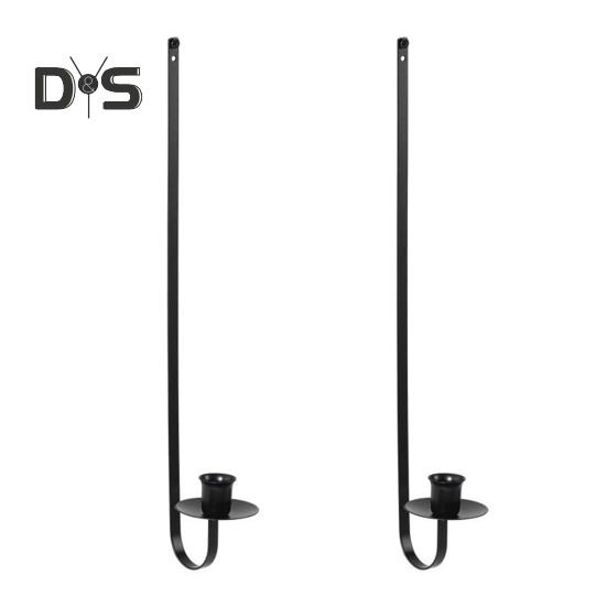 

2 шт. металлический подсвечник настенный декоративный подсвечник современный настенный держатель конические подсвечники для камина гостиная фермерский дом чёрный