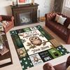 Birds Theme Crystal Velvet Floor Rug Personalized Custom Name Text Warm Carpet Home Decoration