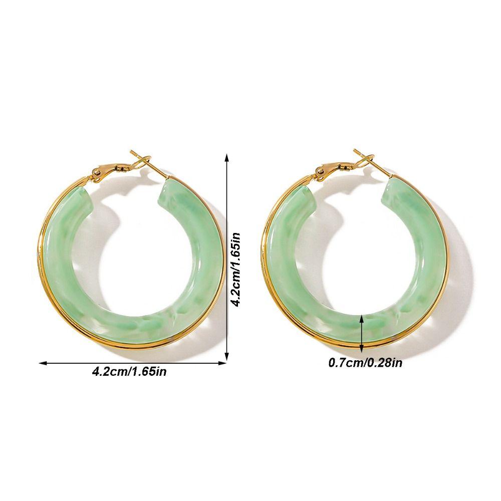 Advanced Sense Hoop Ear Buckle Exaggeration Ear Needle Dangle Earrings Hoop Earrings  Gifts