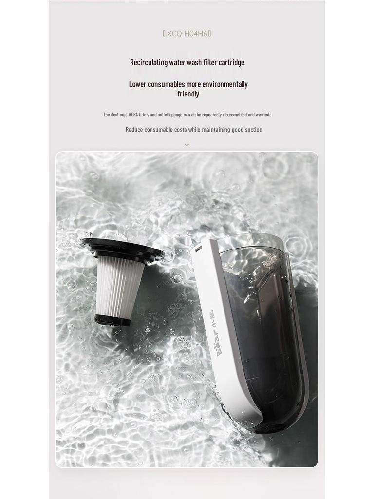 Little Bear Handheld Vacuum Cleaner for Bed, Mite Remover, Pet Hair, with Large Suction Power.