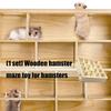 Durability Chews Proof Wooden Rodents Mazes Habitats Removable Top For Easy Cleaning Gerbil Exploration Activity Toy