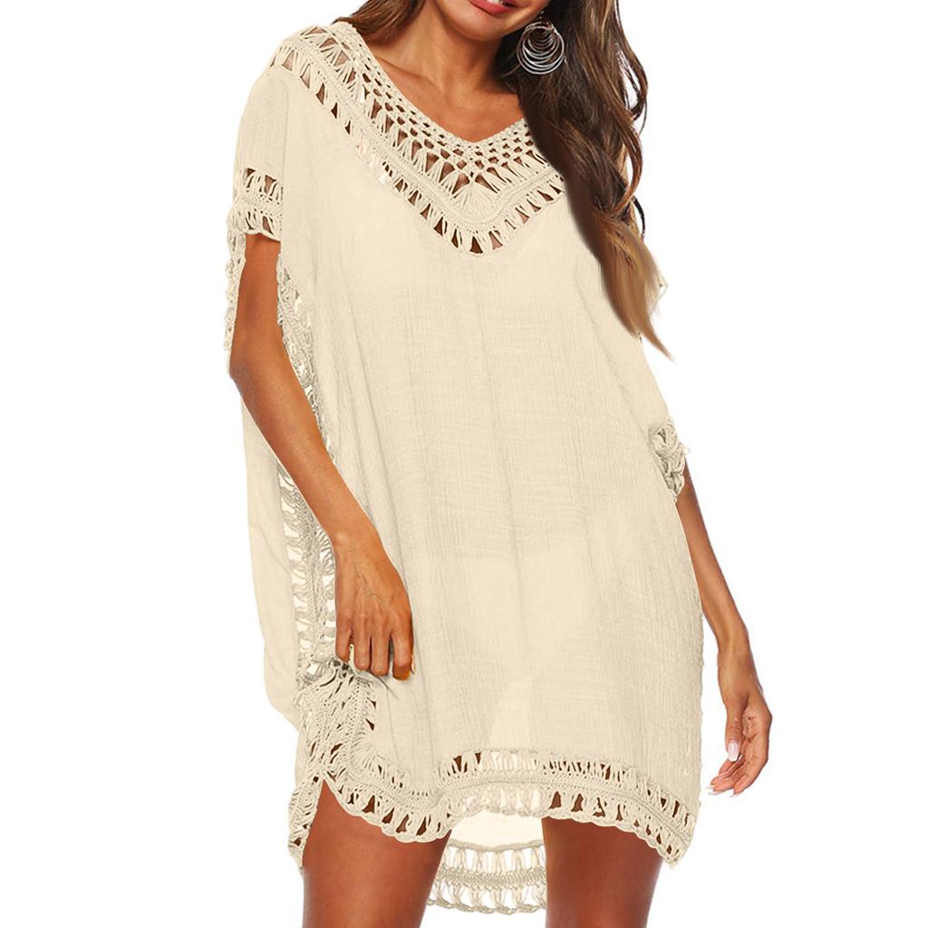 Dames Cover-up Edge Hollow Strand Cover-up Losse Jurk